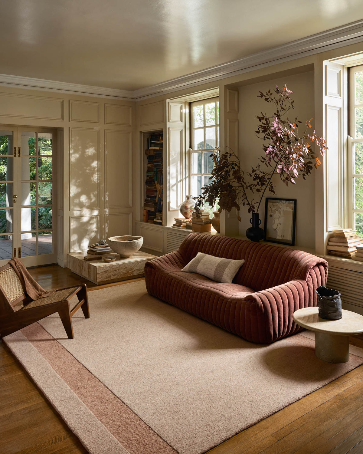 Craven Blush/Rose Rug – room scene