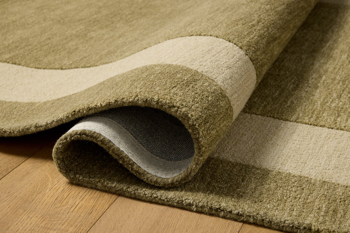 Craven Light Olive/Oatmeal Rug – detail