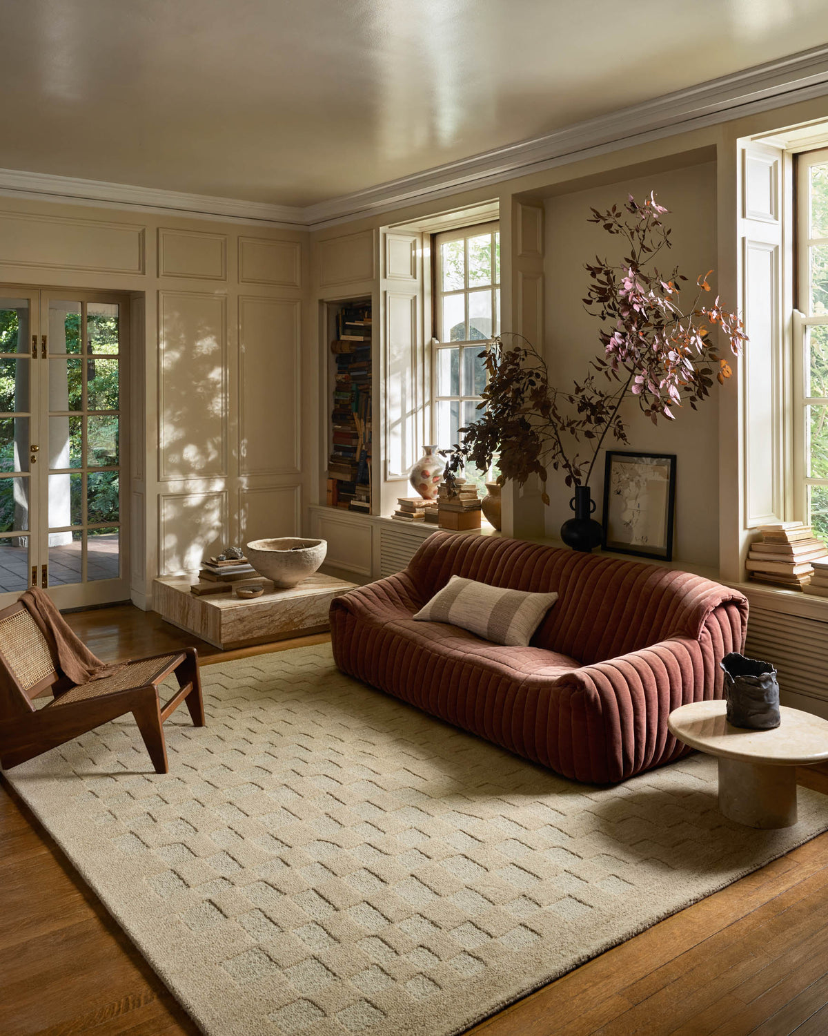 Craven Oatmeal/Dove Rug – room scene