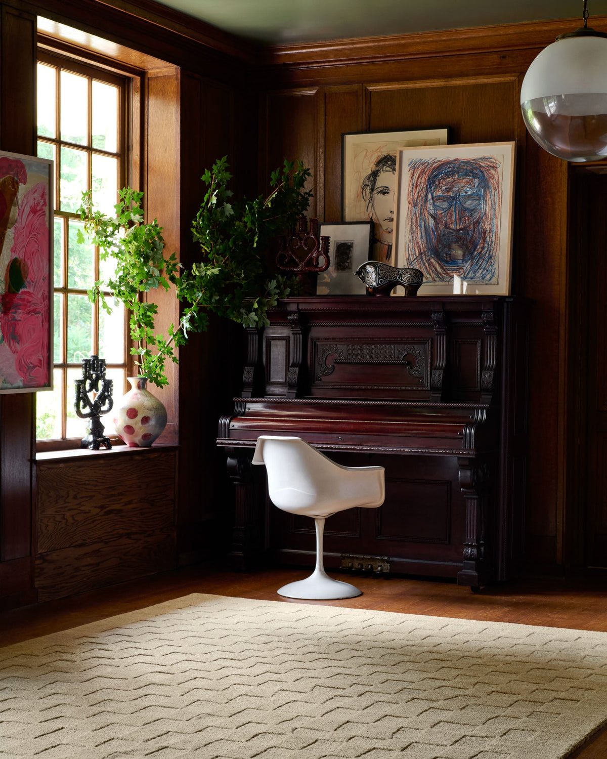 Craven Oatmeal/Dove Rug – room scene