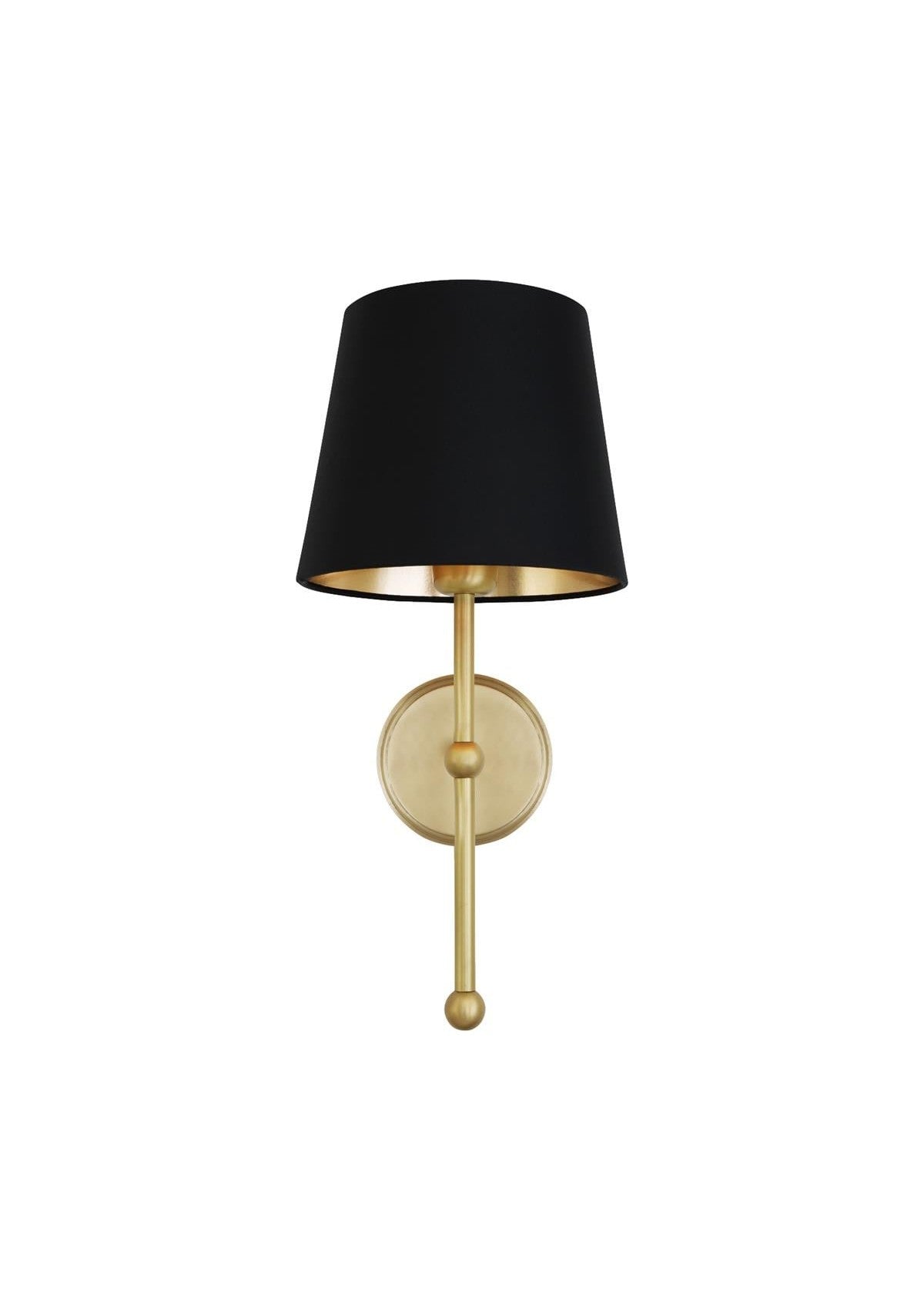 California Modern Brass Wall Sconce with Fabric Shade – Satin Brass