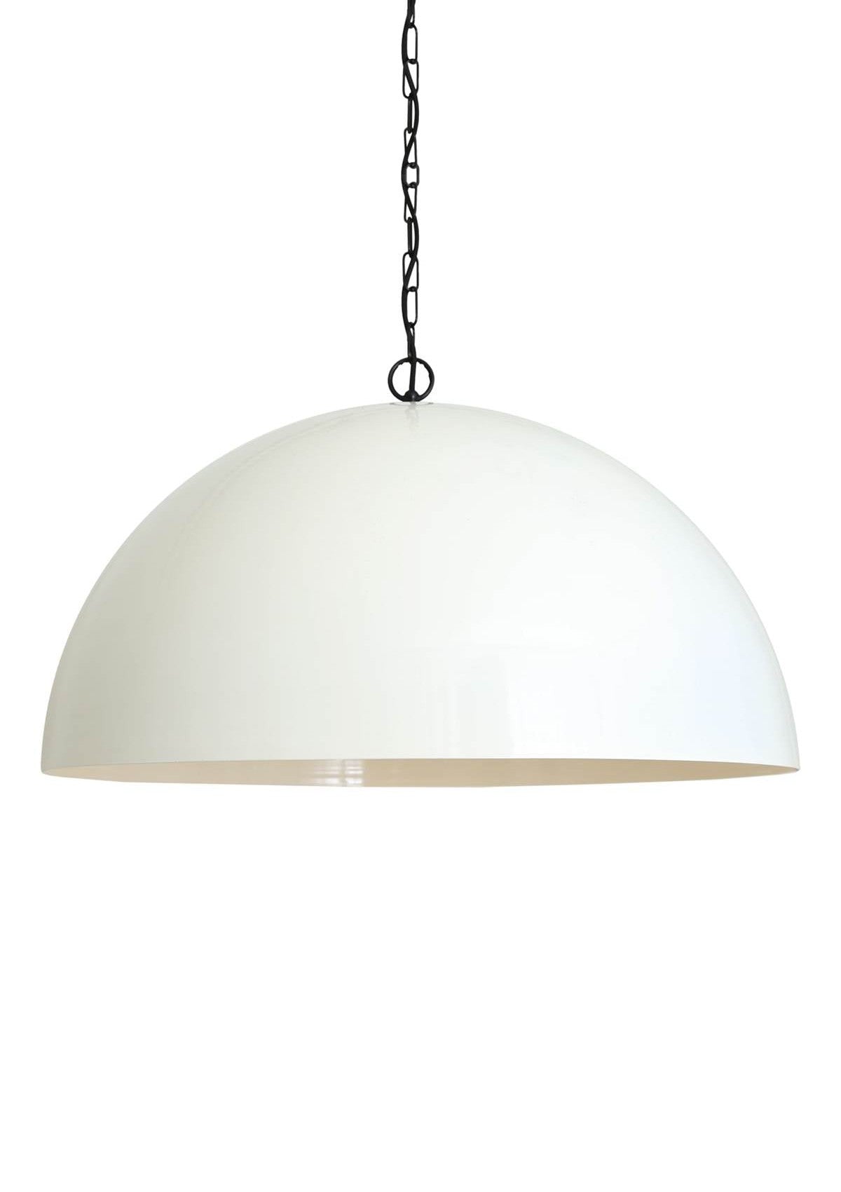 Copenhagen Large Scandinavian Dome Pendant Light – White