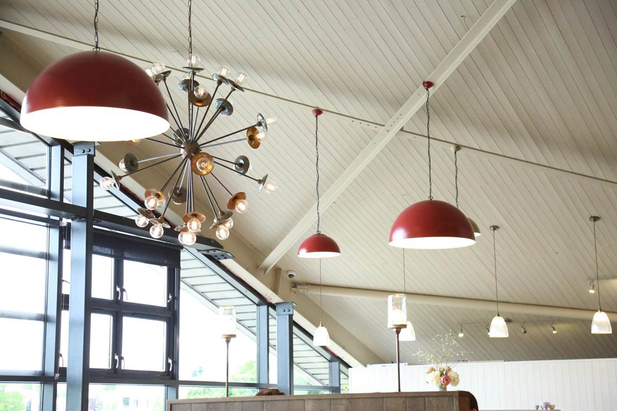 Copenhagen Large Scandinavian Dome Pendant Light – Red
