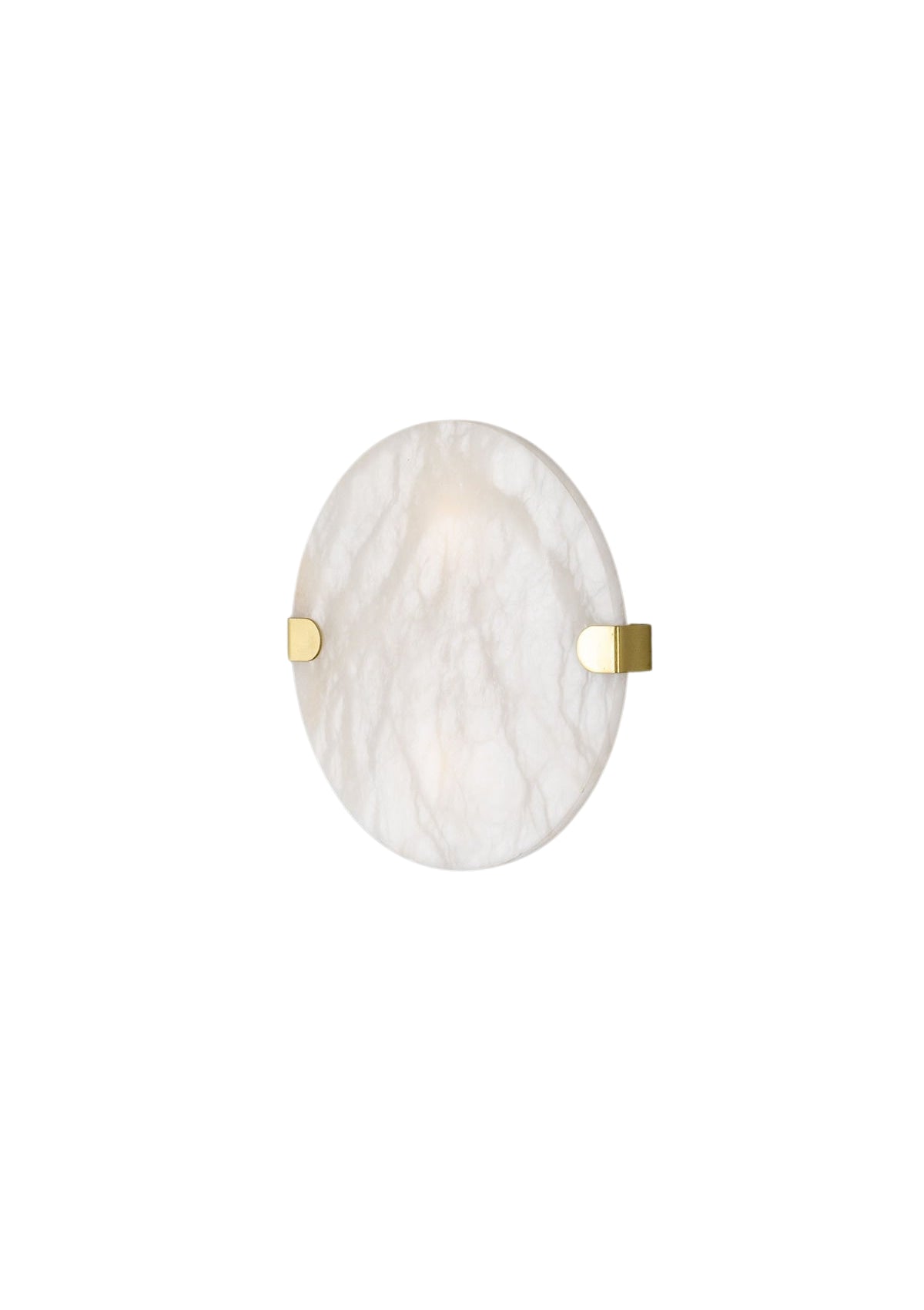 Dundee Circular Alabaster Wall Sconce – Satin Brass