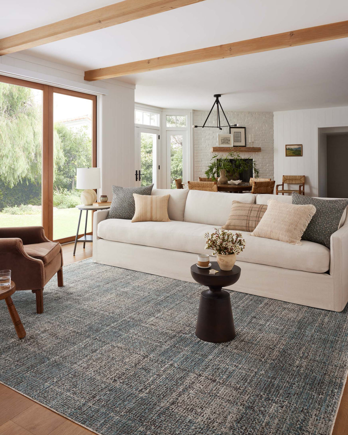 Ember Denim Charcoal Rug – room scene