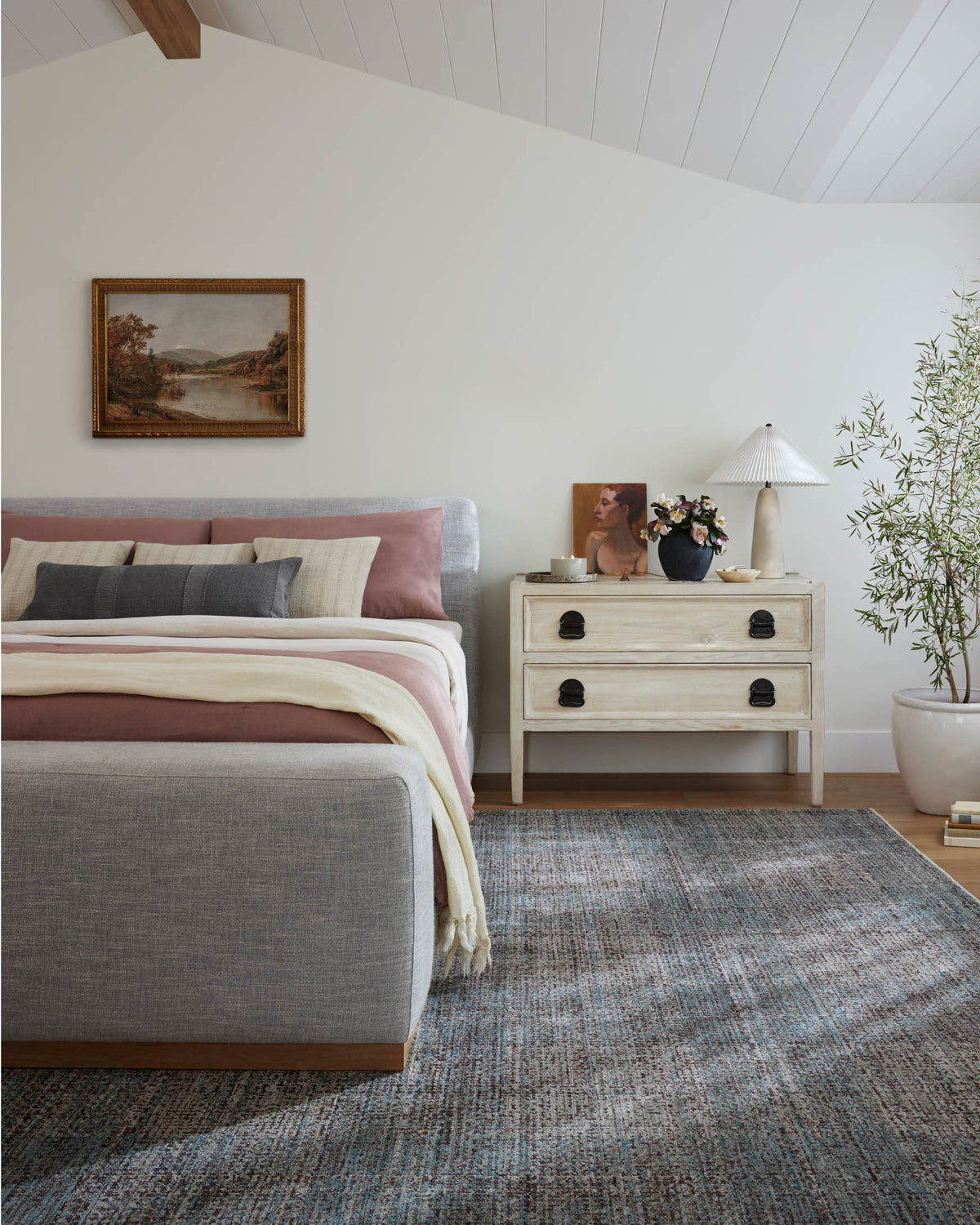 Ember Denim Charcoal Rug – room scene