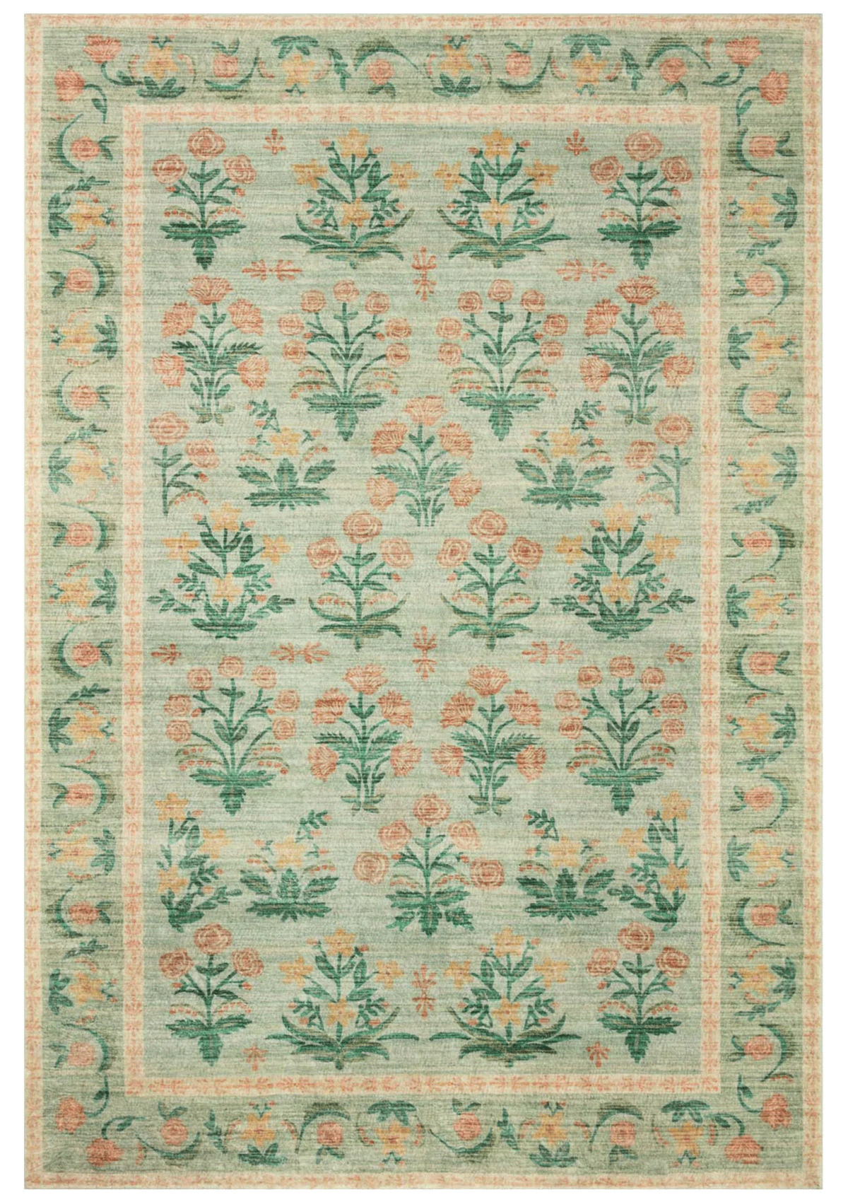 Eden Mughal Rose Moss Rug