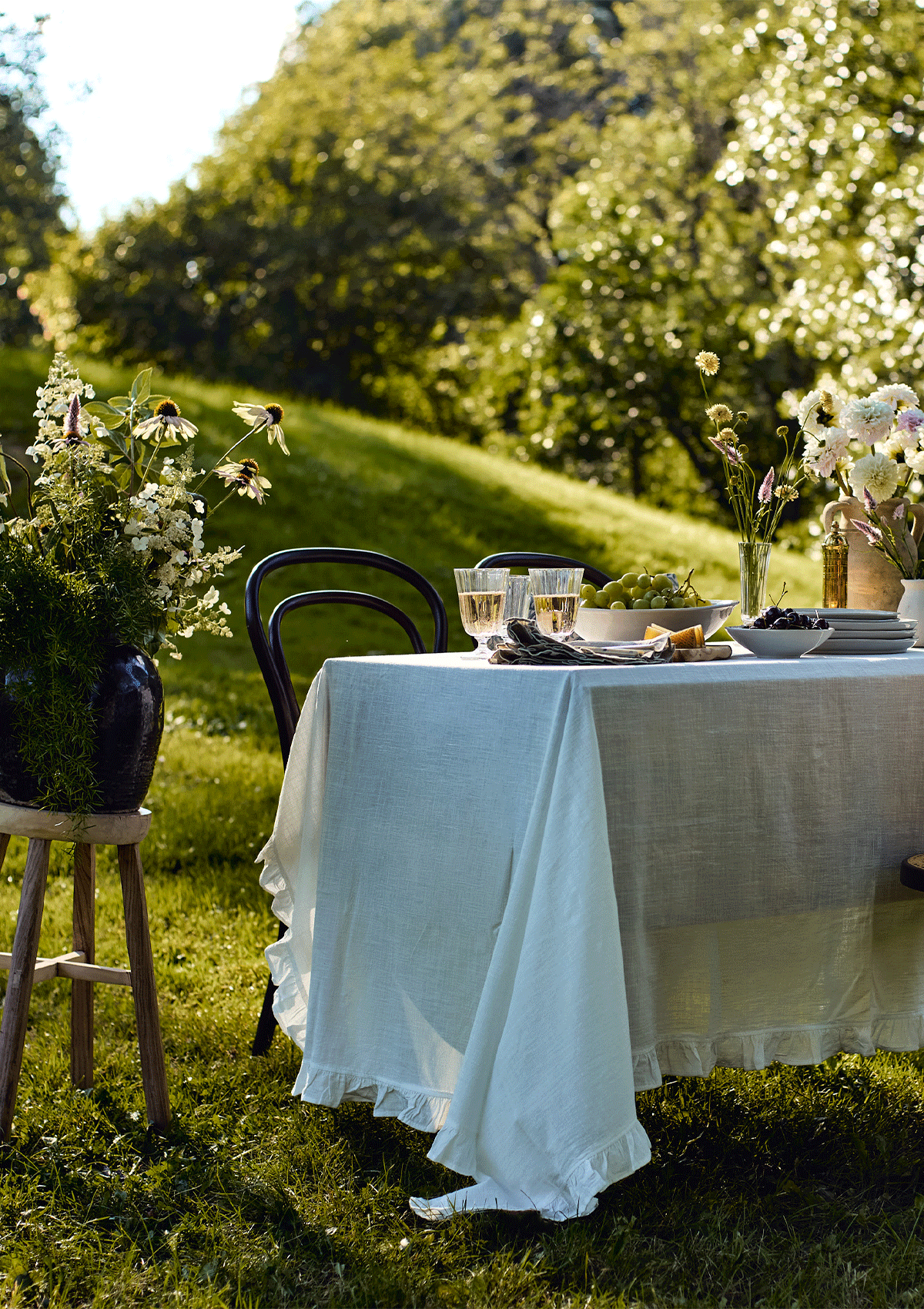 Elodie Ruffled Tablecloth