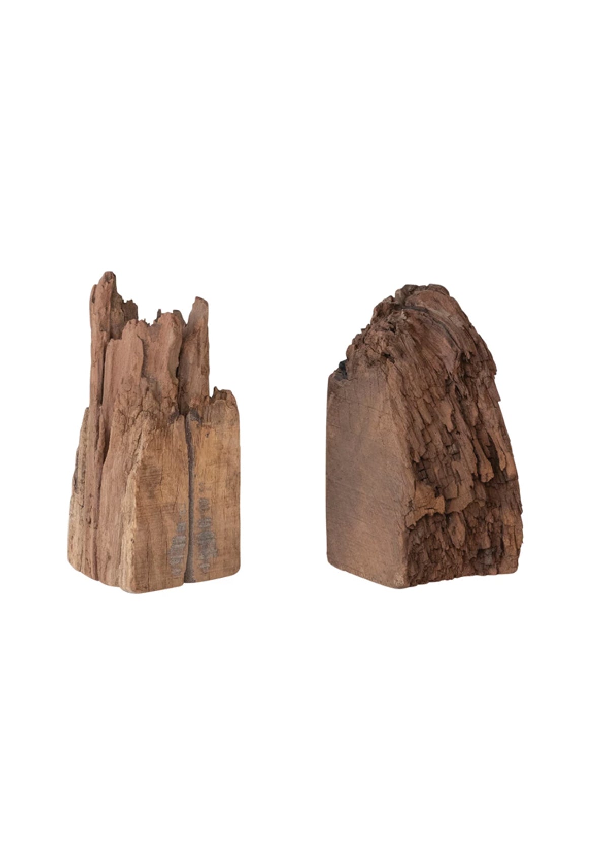 Found Wood Bookends - Set of 2