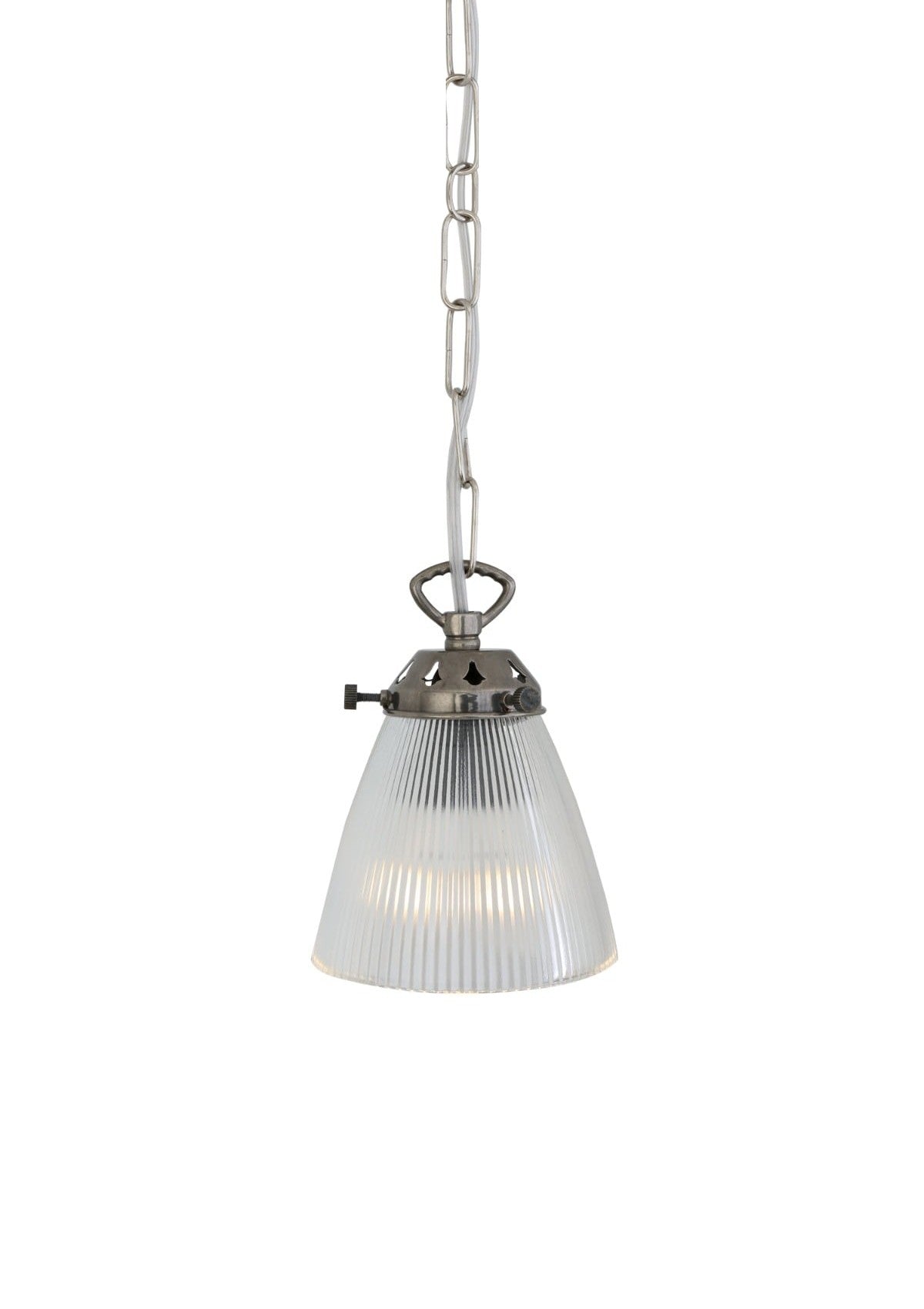 Gadar Small Prismatic Glass Pendant Light – Antique Silver