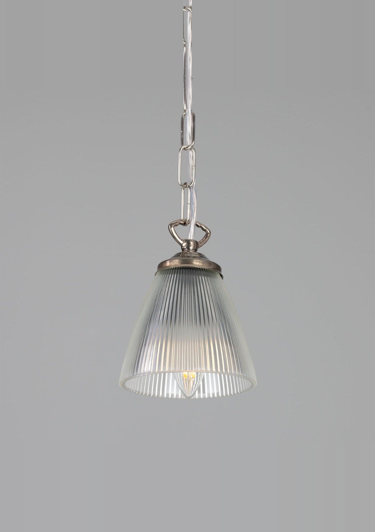 Gadar Small Prismatic Glass Pendant Light – Antique Silver