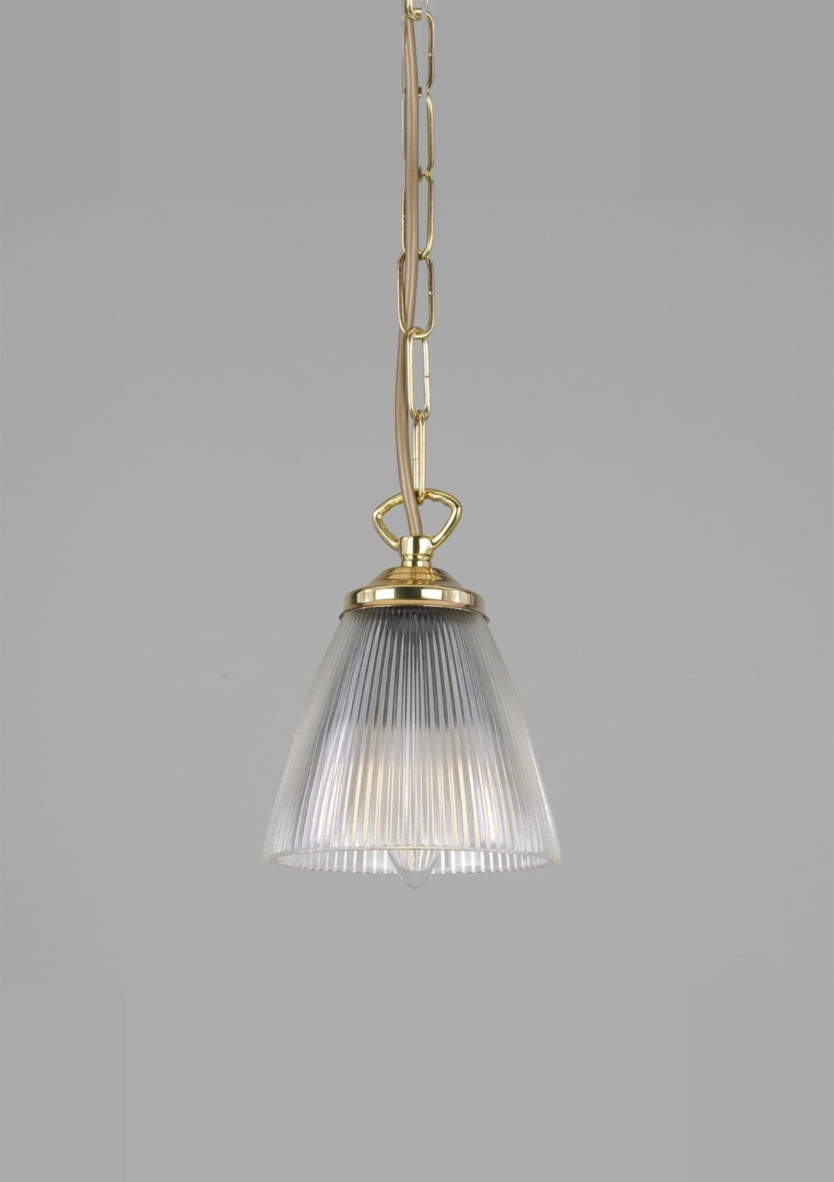 Gadar Small Prismatic Glass Pendant Light – Polished Brass