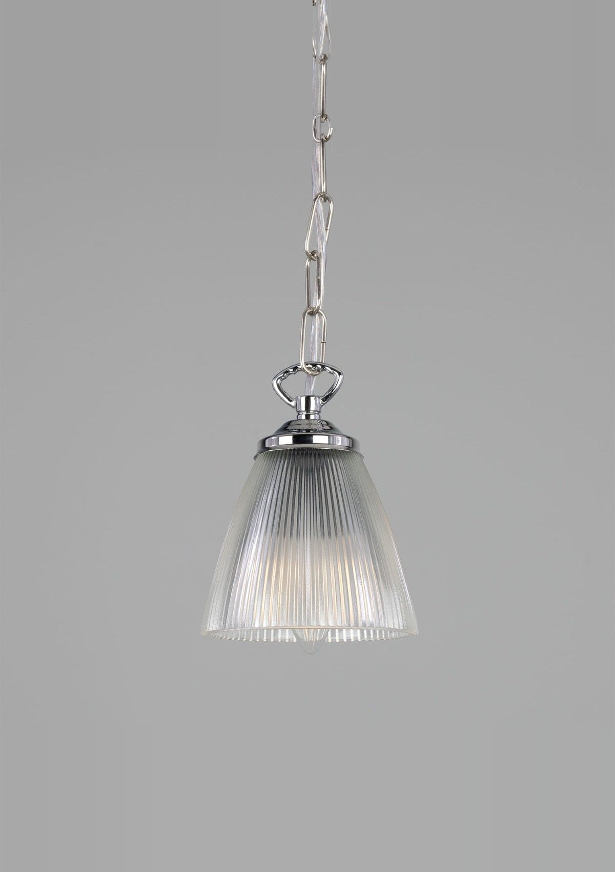 Gadar Small Prismatic Glass Pendant Light – Polished Chrome