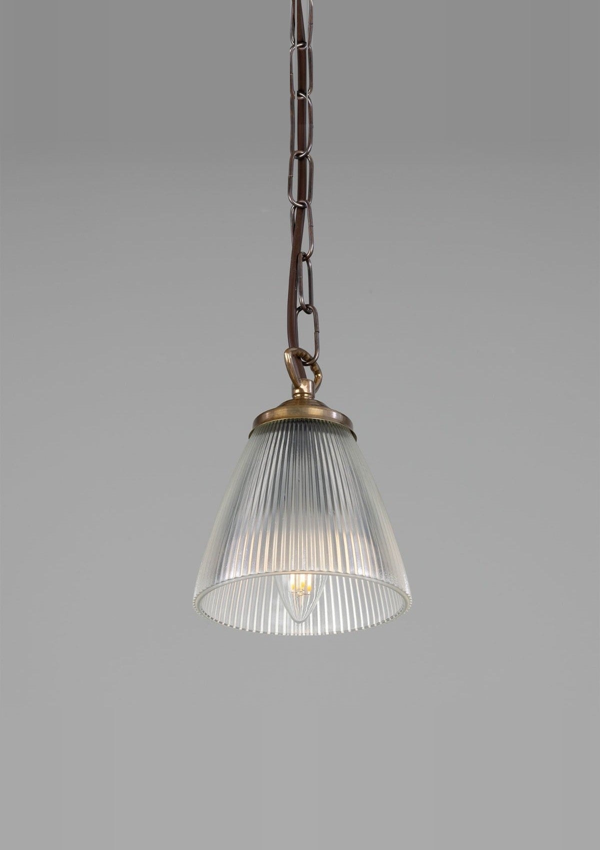 Gadar Small Prismatic Glass Pendant Light – Antique Brass