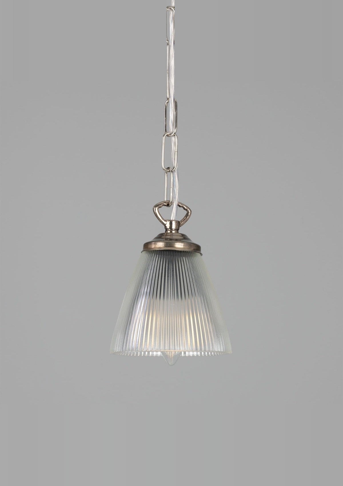 Gadar Small Prismatic Glass Pendant Light – Antique Silver