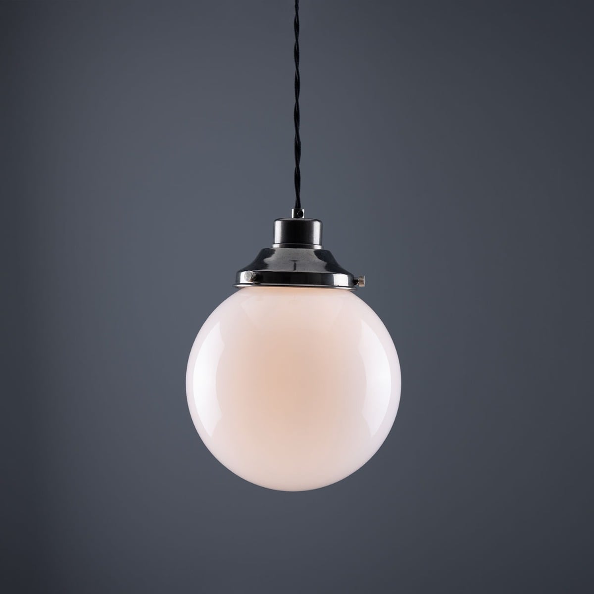 Gentry Opal Globe Pendant Light 7.75" – Antique Silver