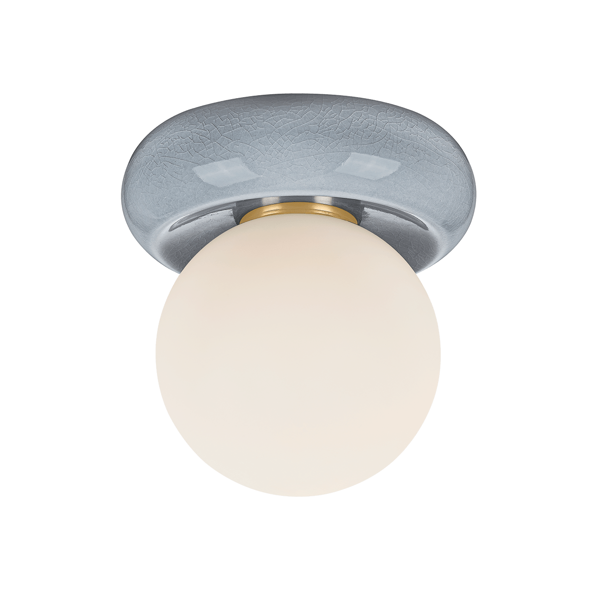 Tyra Flush Mount in Aged Brass / CFK
