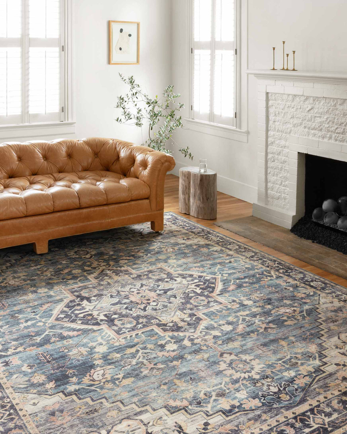 Hathaway Navy/Multi Rug – room scene
