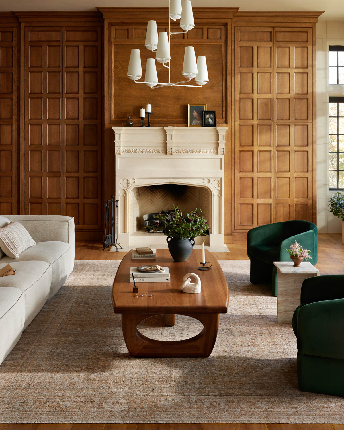 Heritage Clay/Natural Rug – room scene