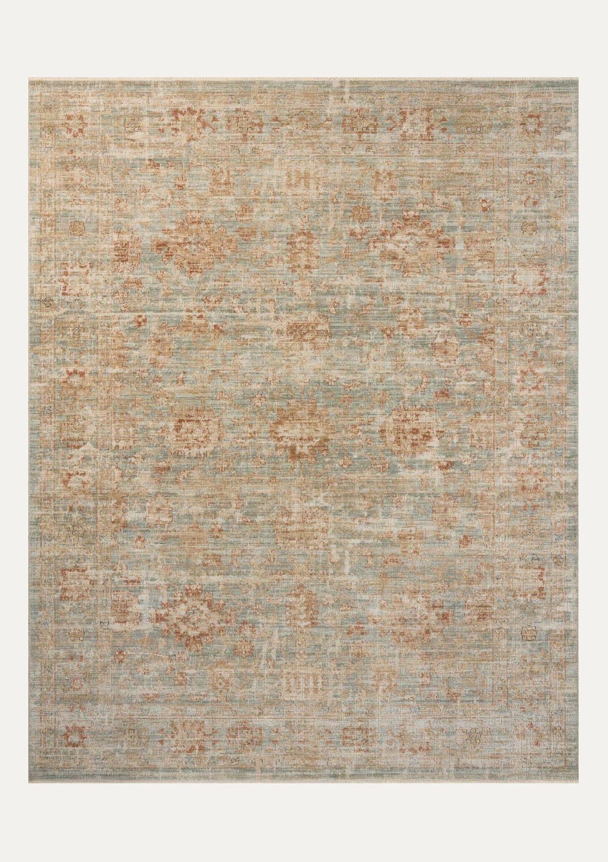 Heritage Aqua/Terracotta Rug