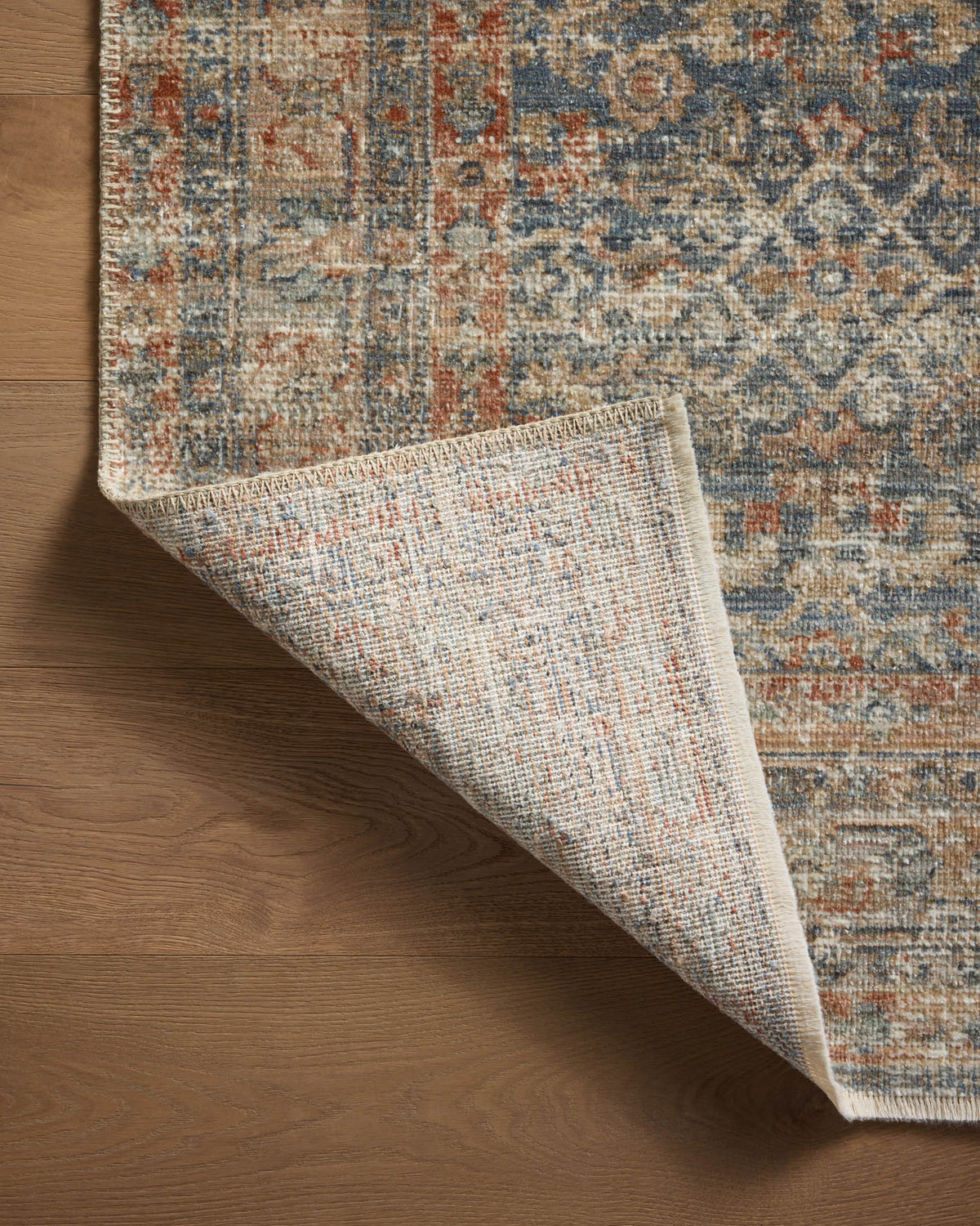 Heritage Blue/Rust Rug – detail
