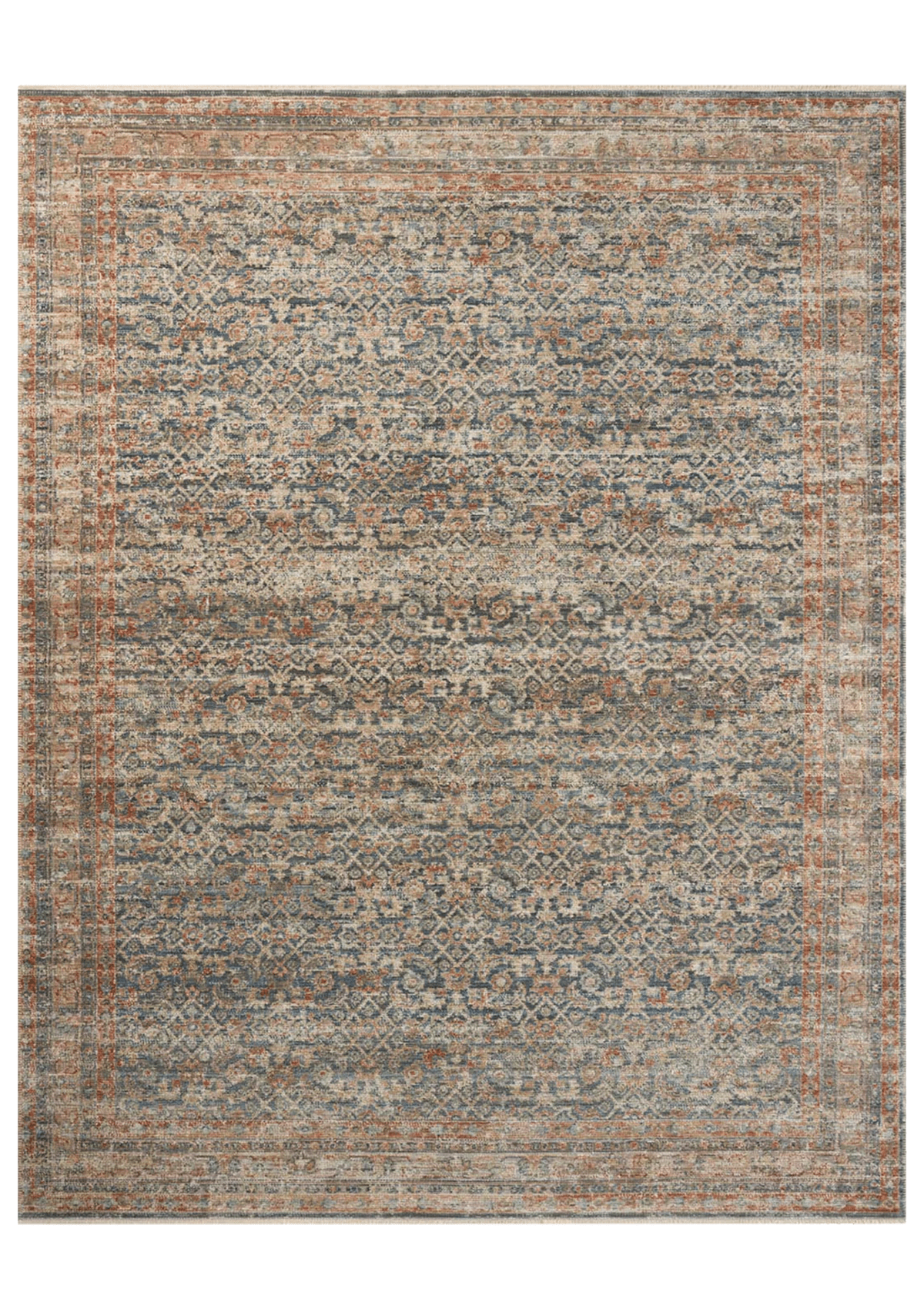 Green/blue Rust Rug Heritage Blue/Rust Rug