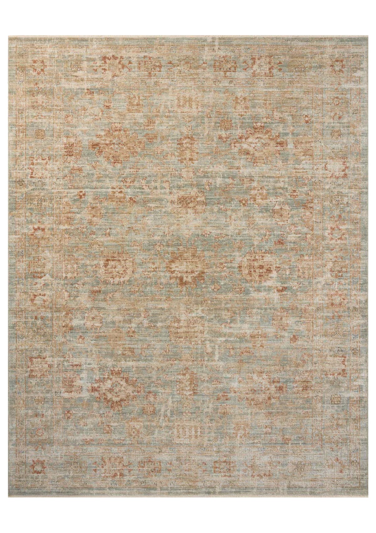 Heritage Aqua/Terracotta Rug