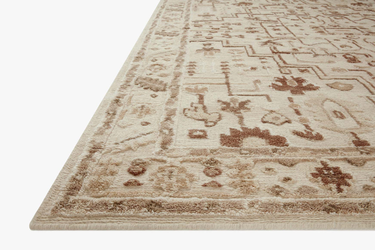 Ingrid Ivory/Earth Rug – corner detail