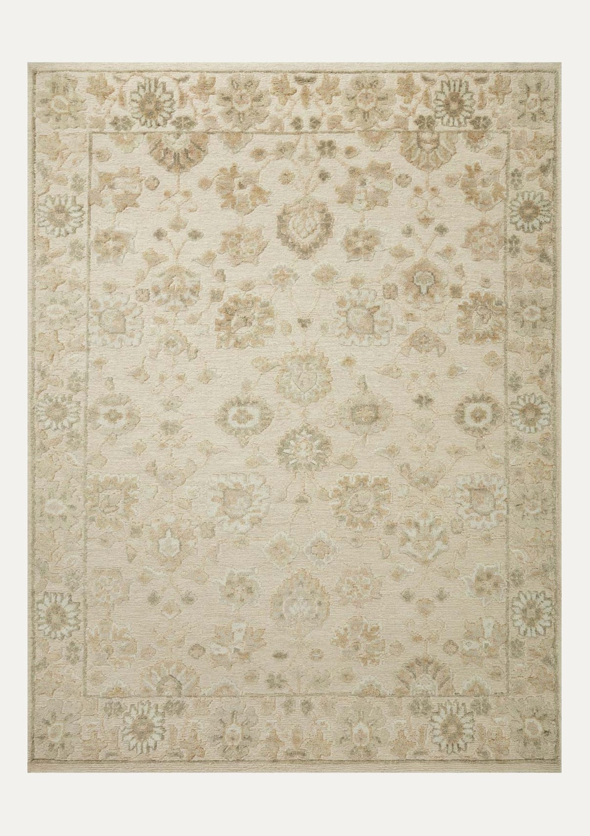 Ingrid Natural/Sage Rug | Magnolia Home by Joanna Gaines × Loloi