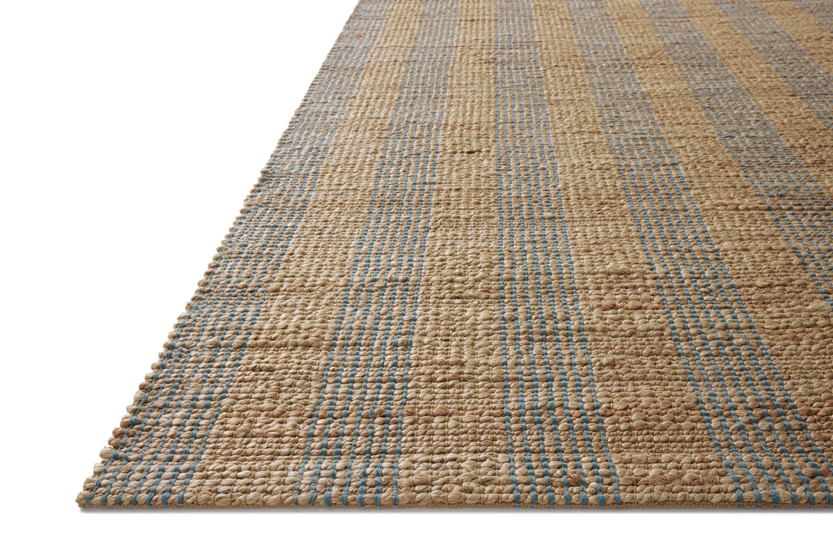 Judy Natural/Sky Rug – corner detail