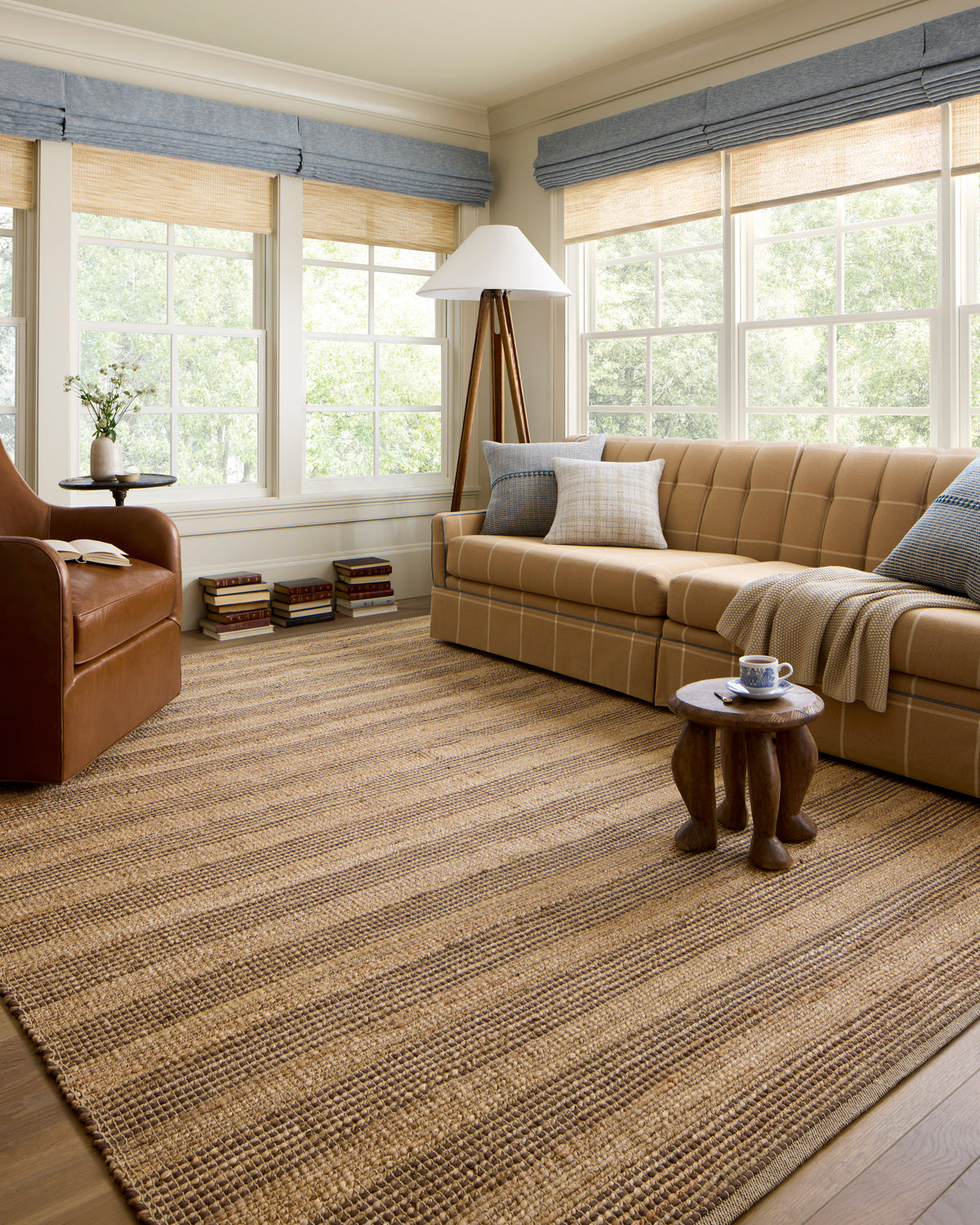 Judy Natural/Chocolate Rug – room scene
