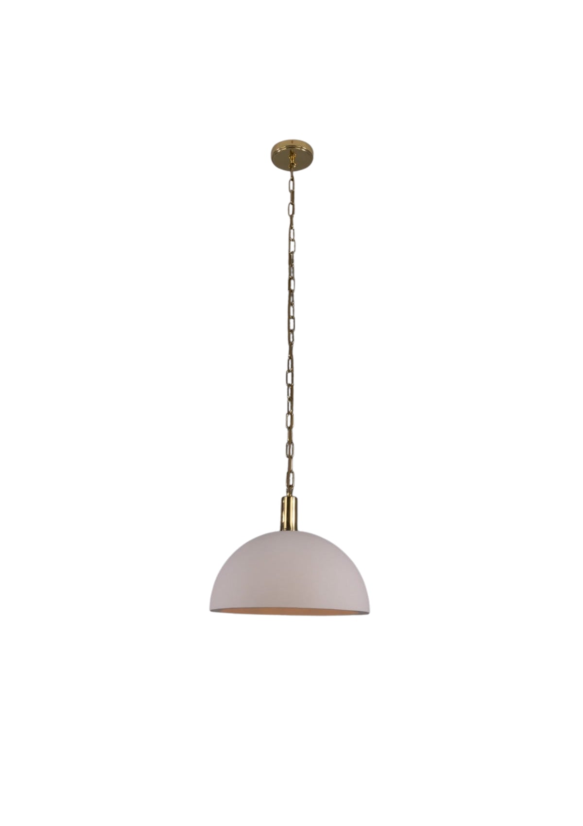 Kauri Rounded Dome Pendant Light, Matte White