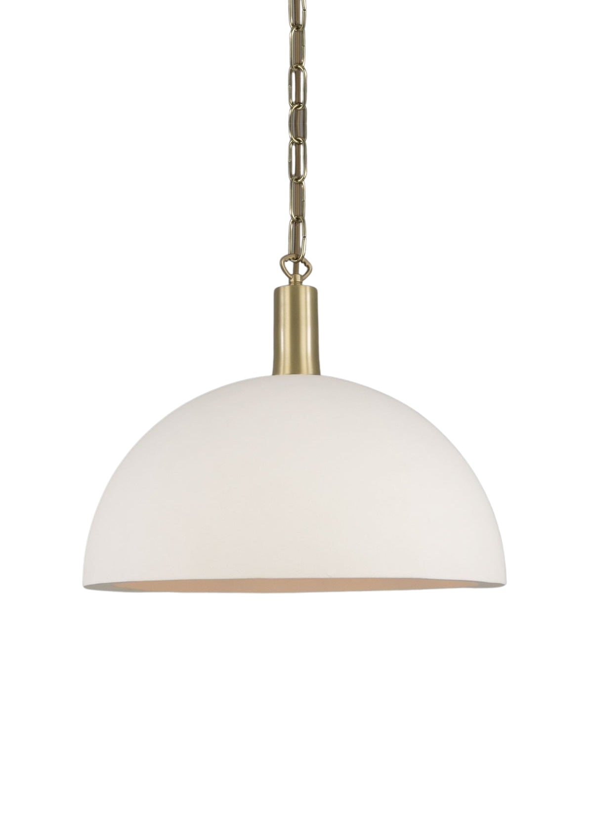 Kauri Rounded Dome Pendant Light, Matte White