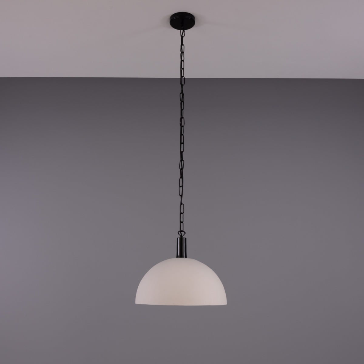 Kauri Rounded Dome Pendant Light, Matte White