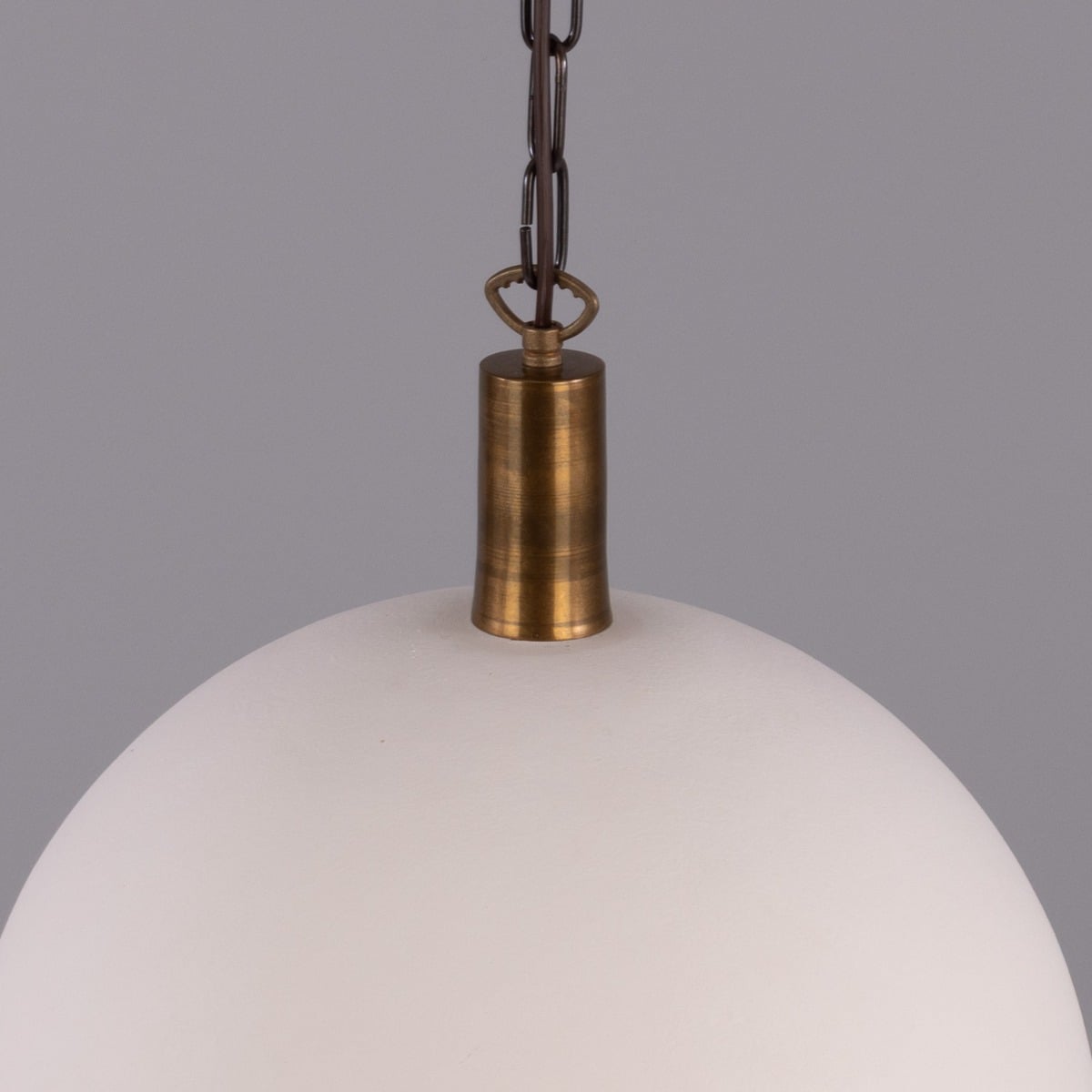 Kauri Rounded Dome Pendant Light, Matte White
