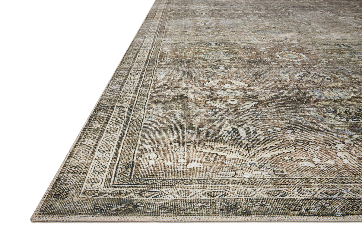 Layla Antique Moss Rug – corner detail