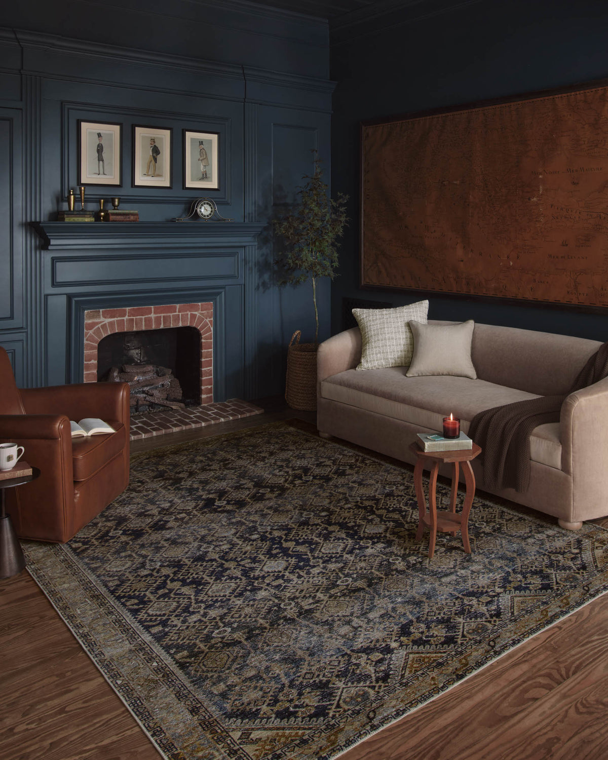 Lenna Indigo/Natural Rug – detail
