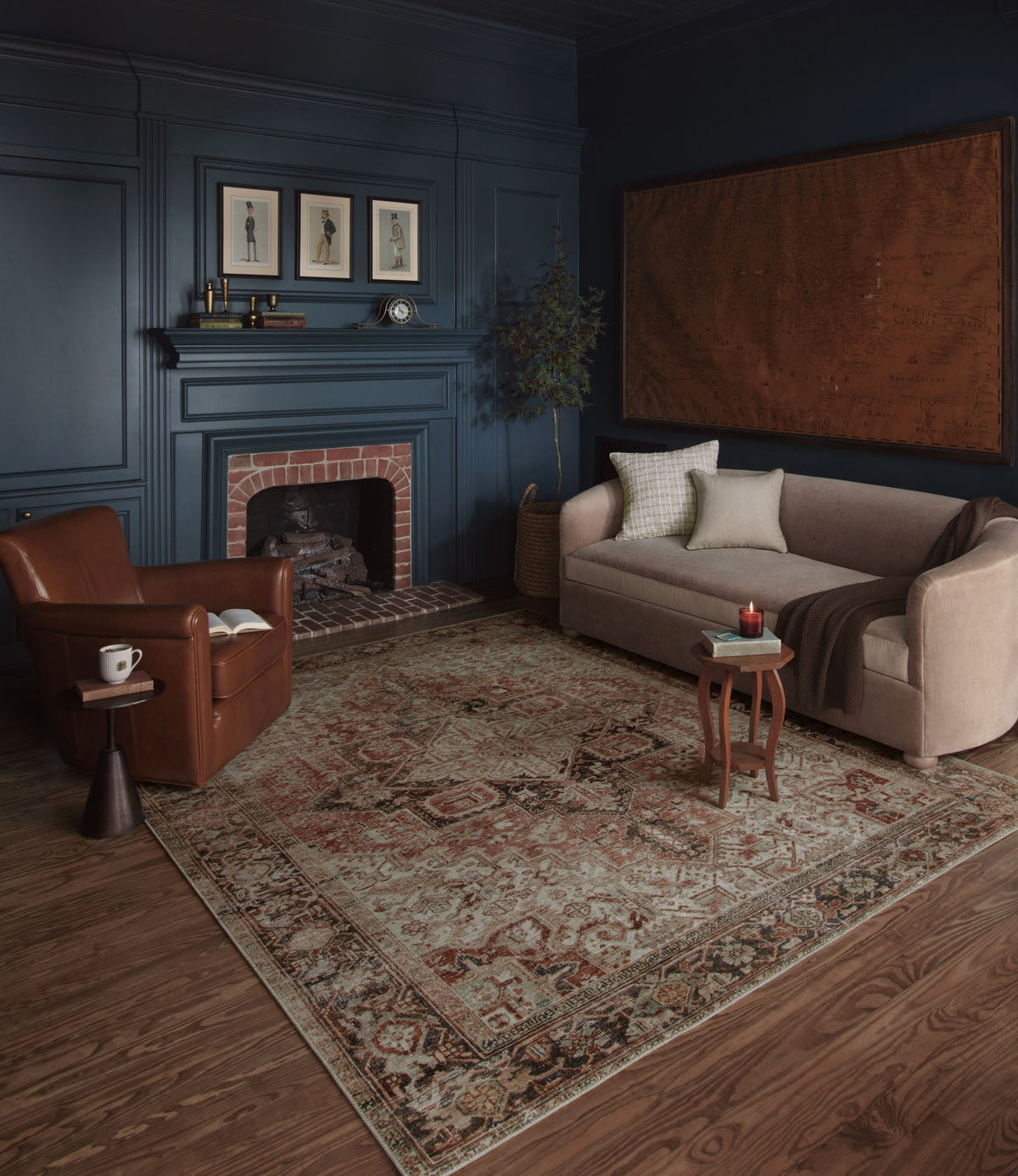 Lenna Rust/Charcoal Rug – detail
