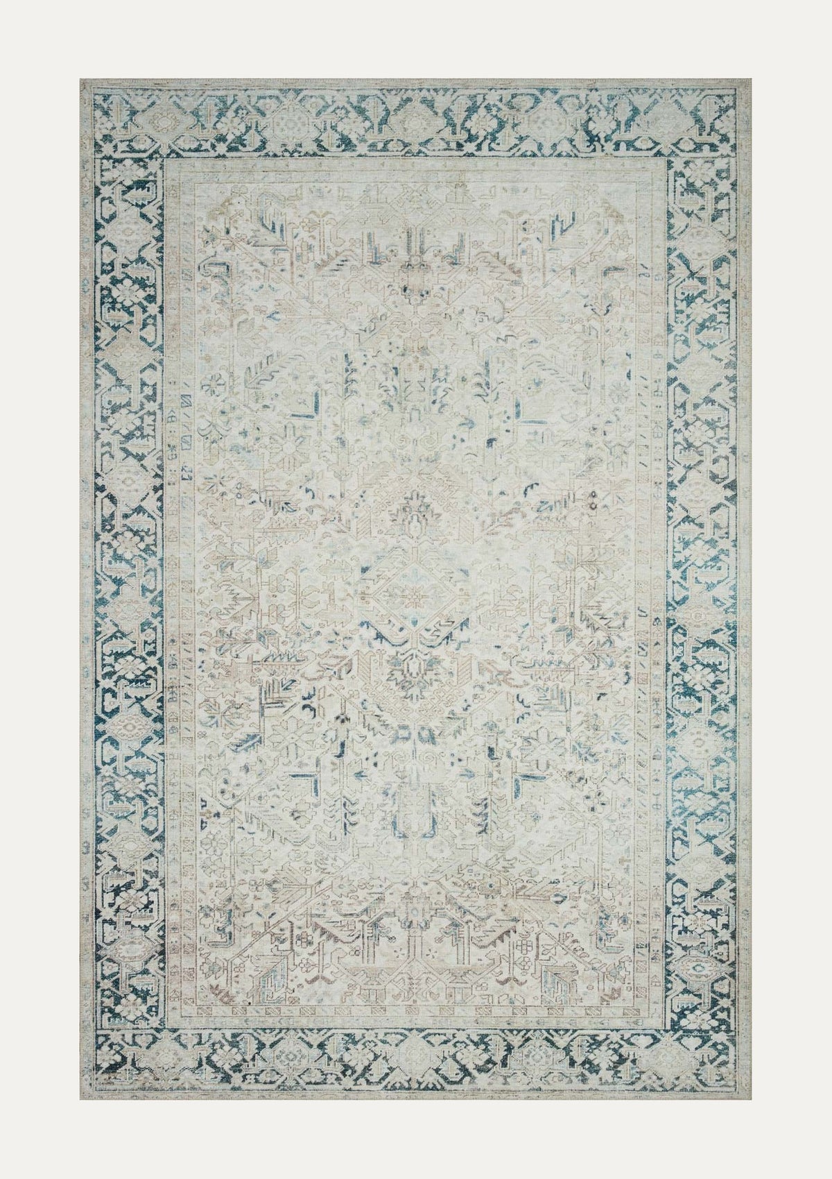 Lenna Natural/Denim Rug | Magnolia Home by Joanna Gaines × Loloi