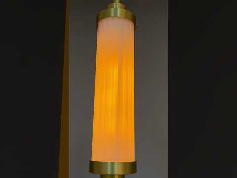Louise Vintage Rippled Opal Glass and Brass Bathroom Pendant