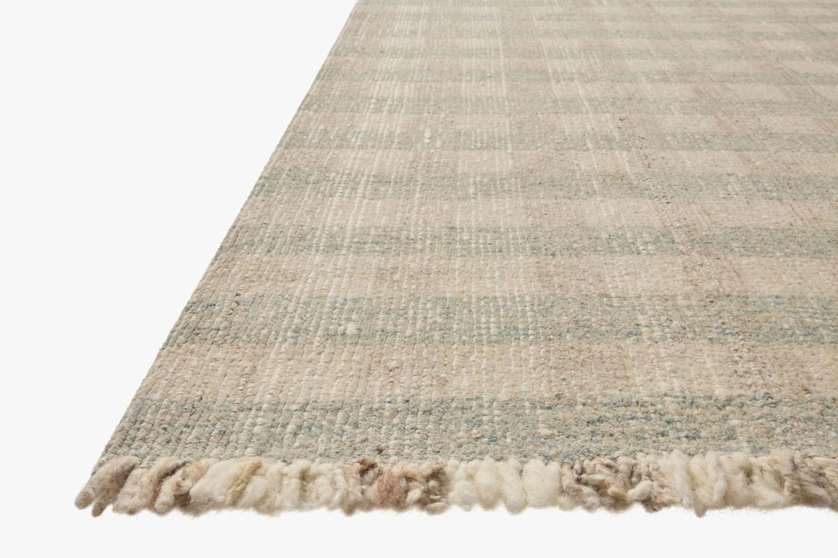 Merritt Ivory/Sky Rug – corner detail