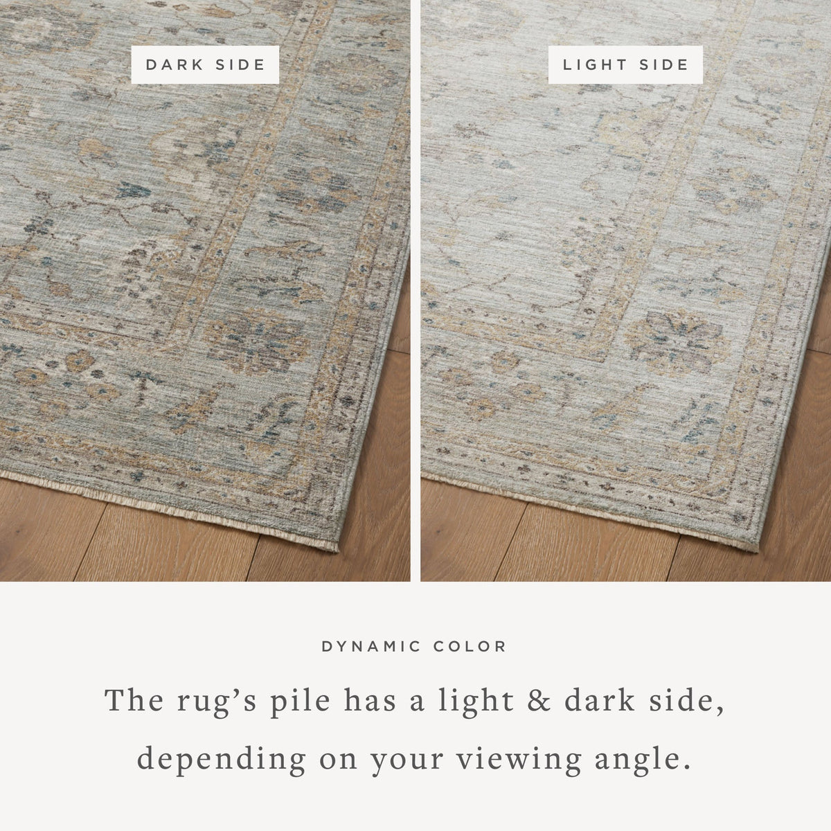 Millie Sky/Gold Rug – detail