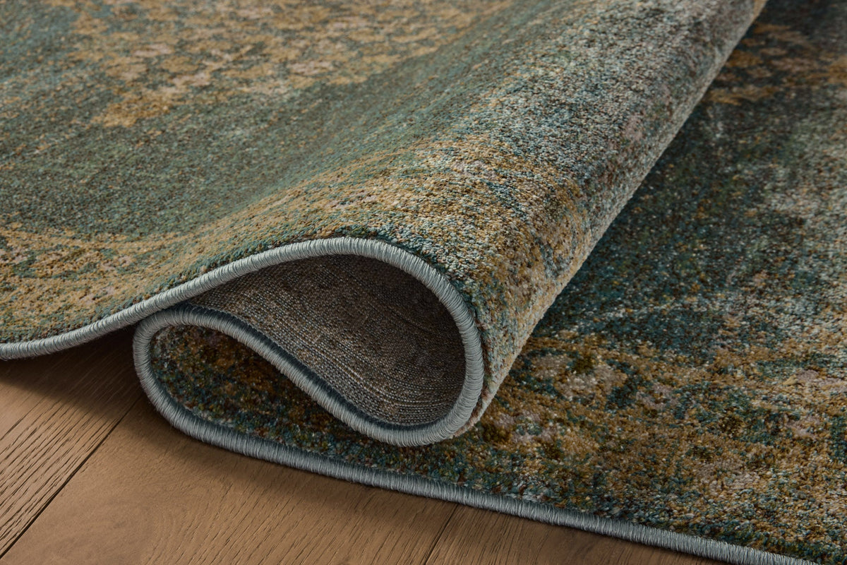 Mona Aqua/Wheat Rug – detail