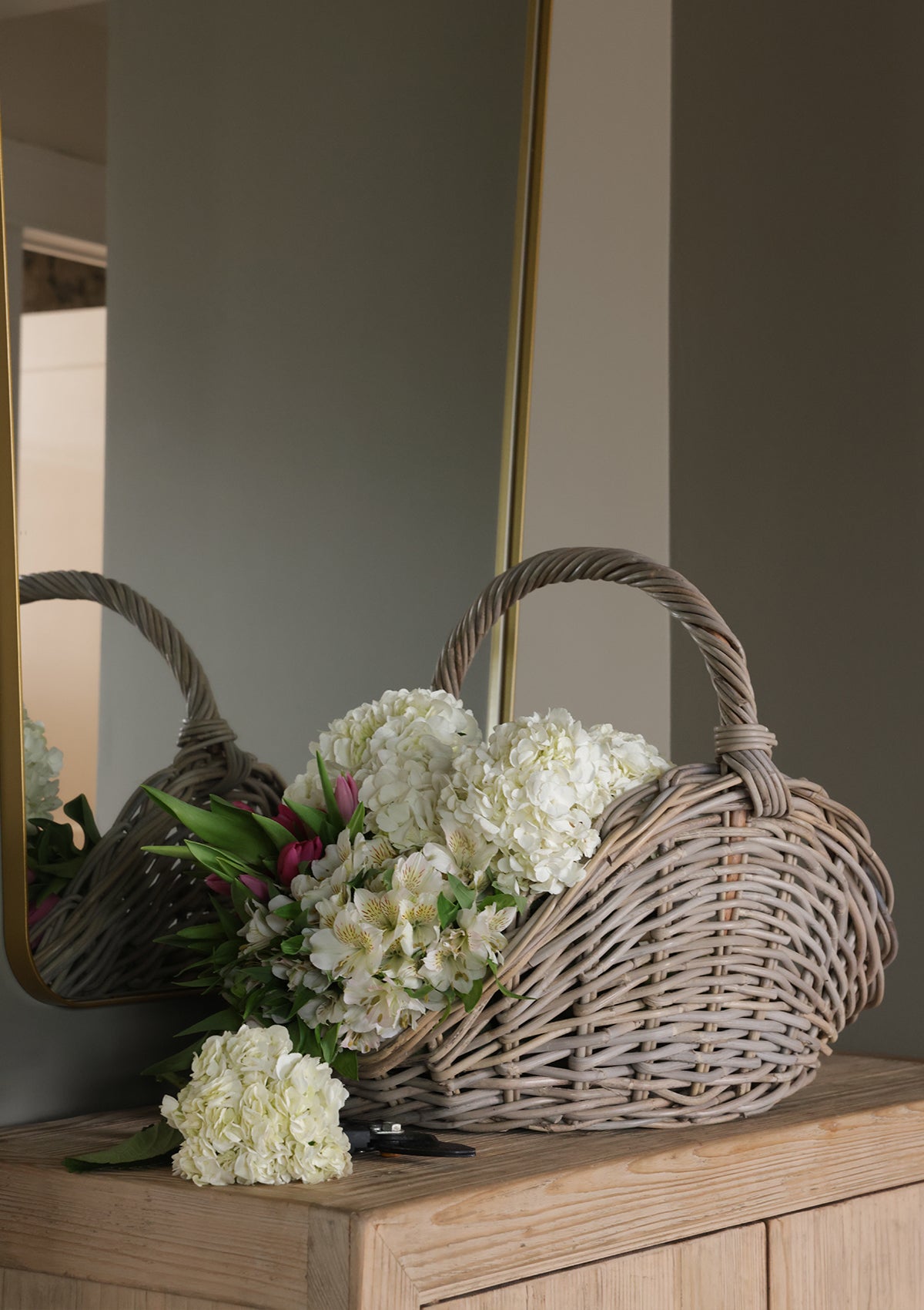 Malina Rattan Gathering Basket