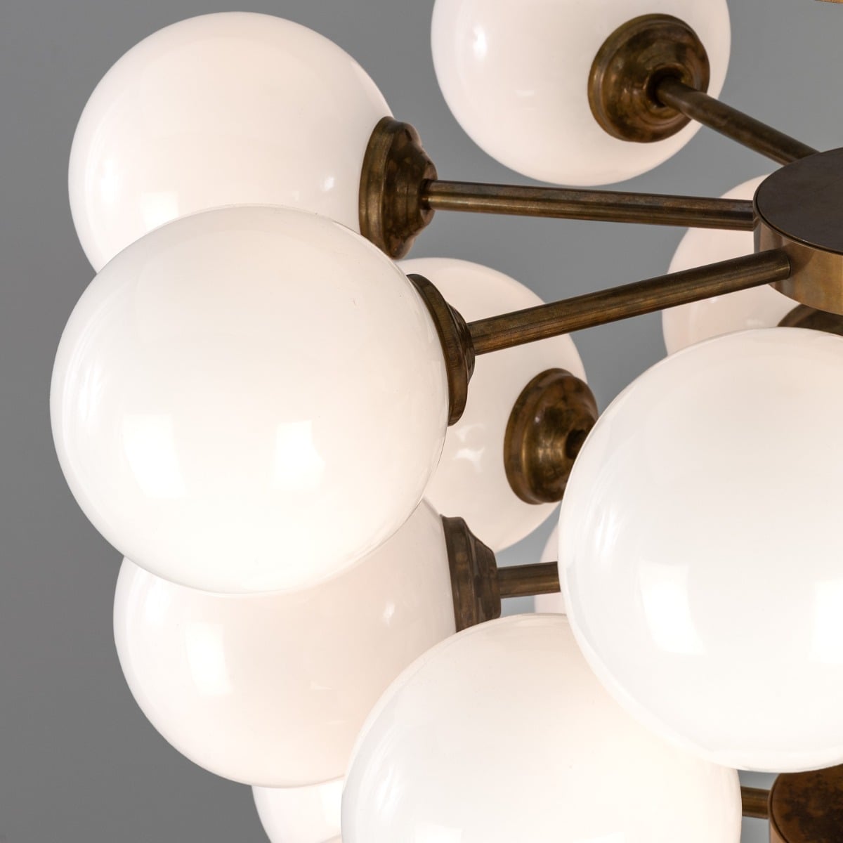 Merlot Grape Glass Cluster Chandelier
