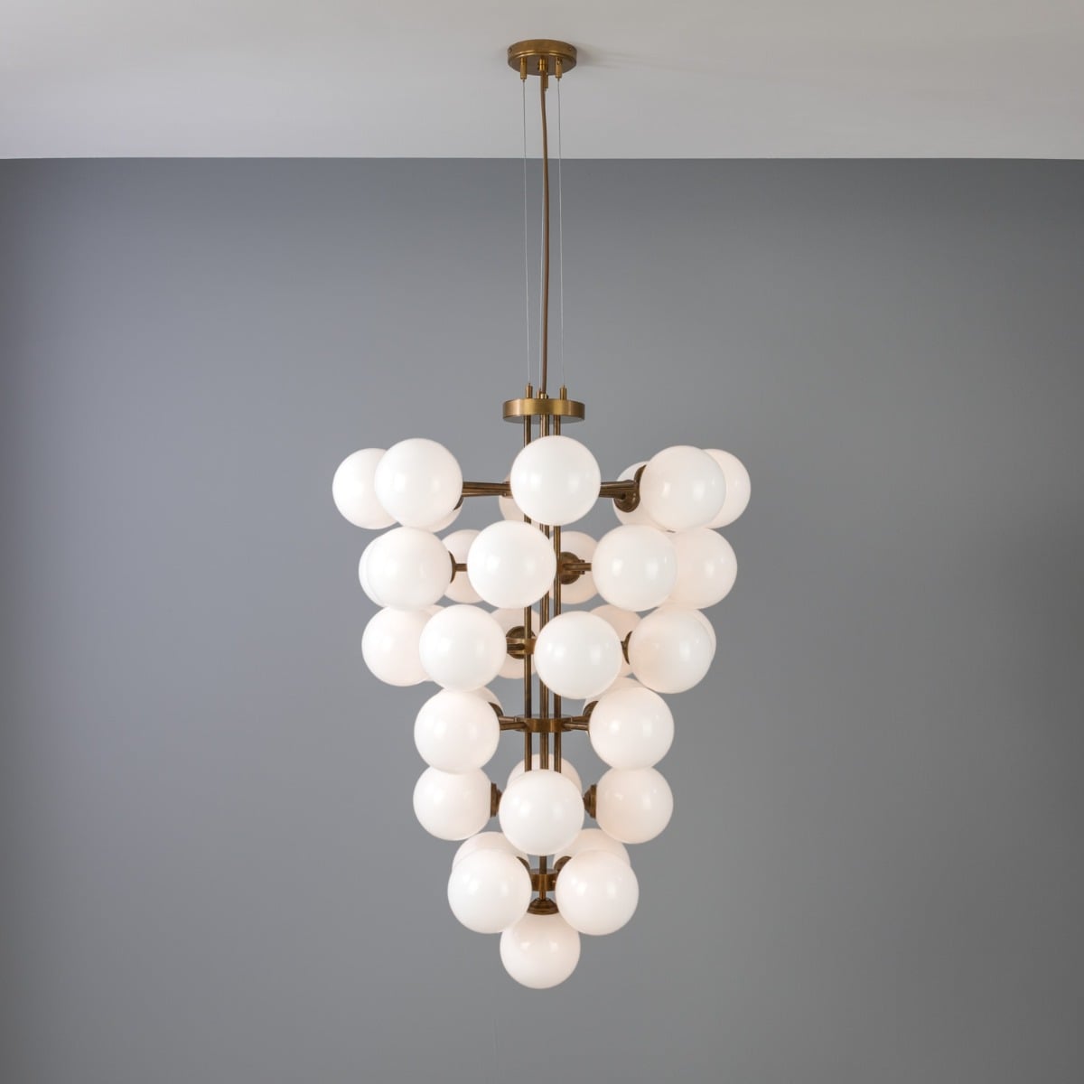 Merlot Grape Glass Cluster Chandelier