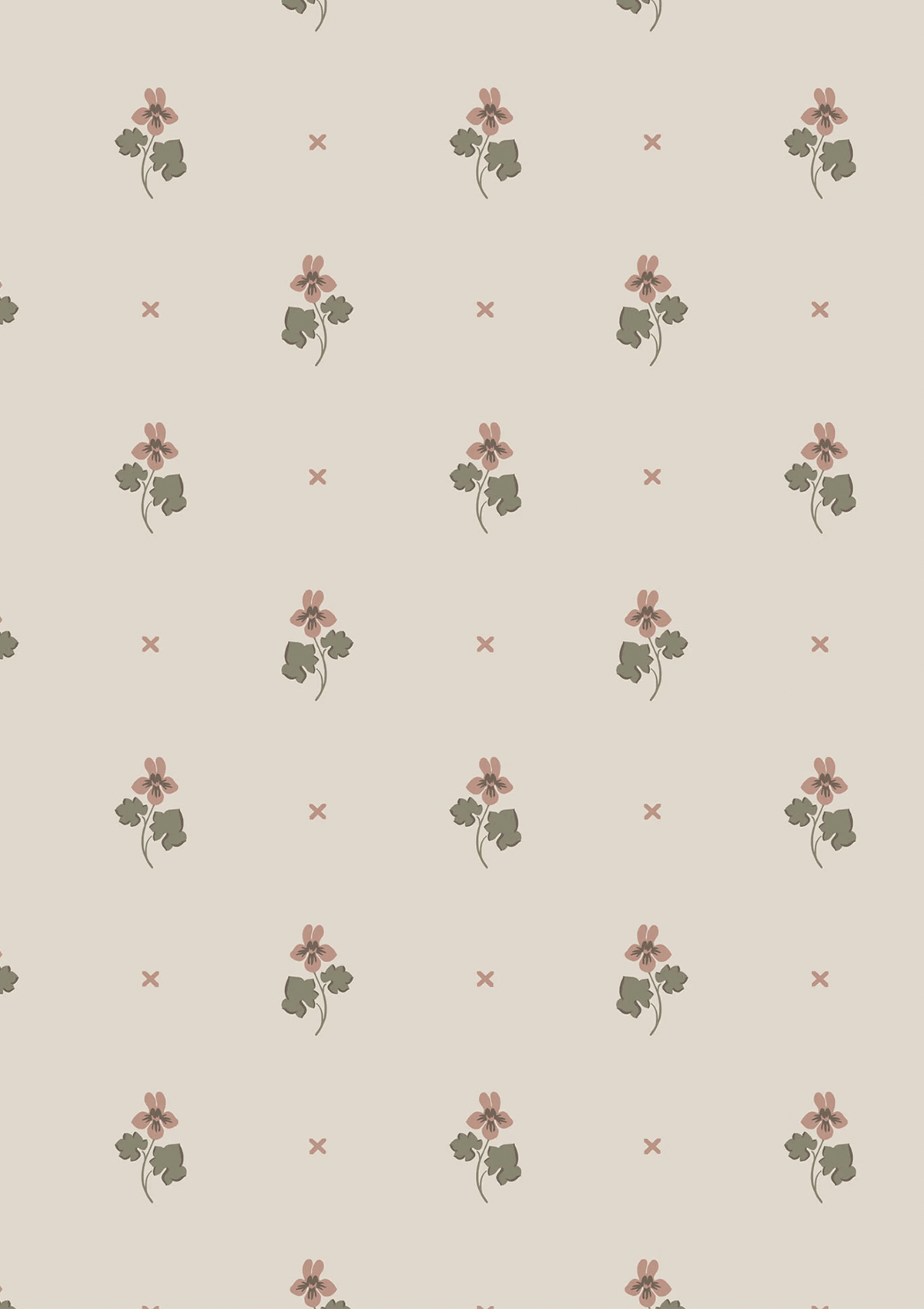 Mimi Wallpaper in Blush