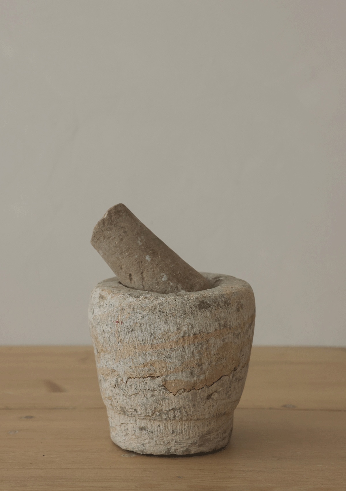 Monty Vintage Stone Mortar and Pestle