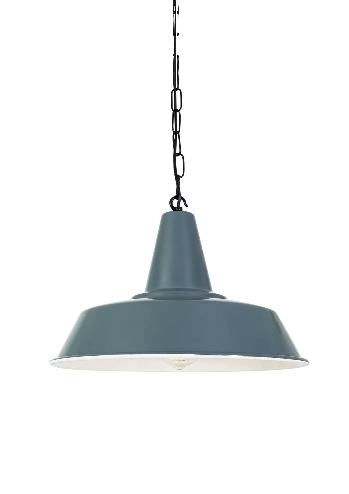 Nassau Industrial Factory Pendant Light – Powder Coated Grey