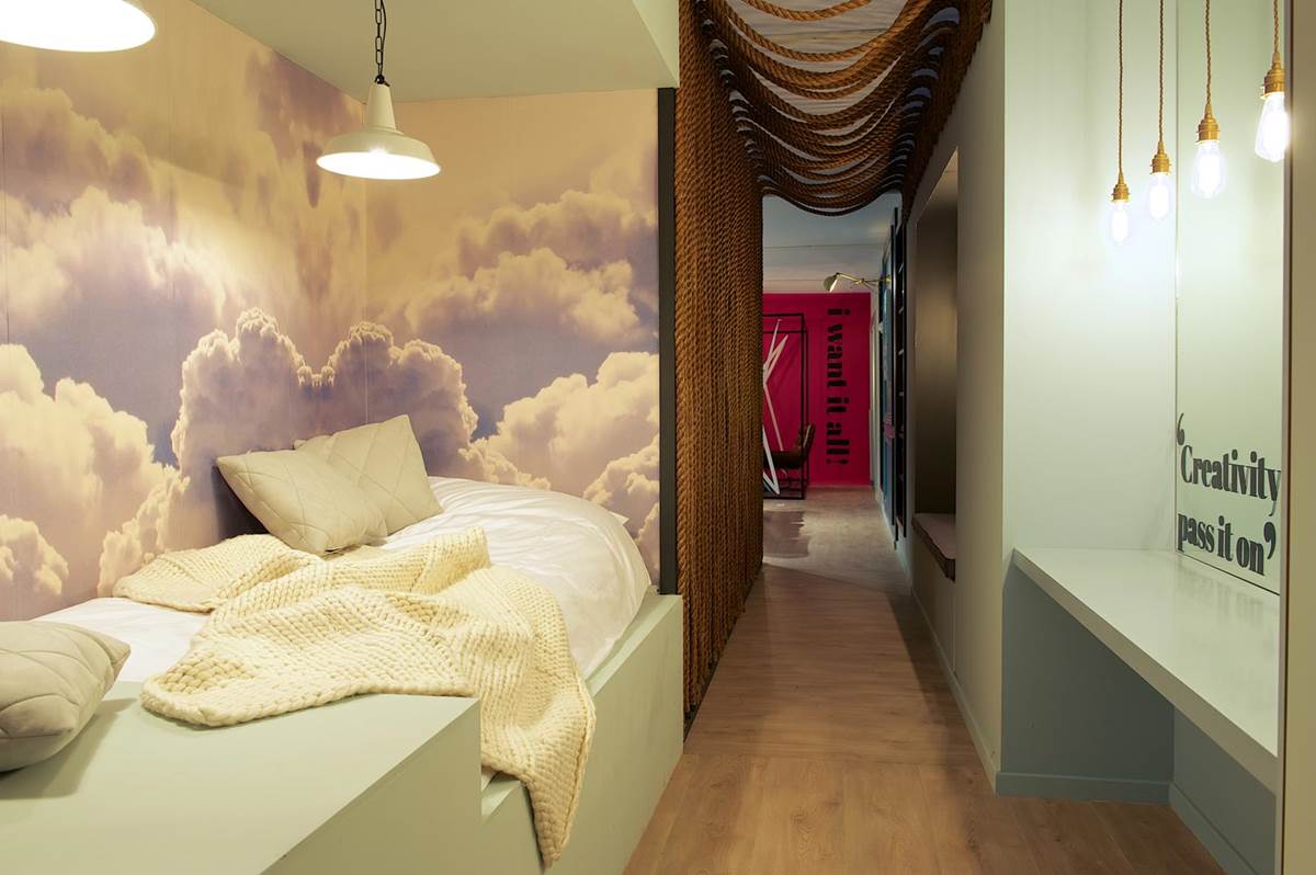 Nassau Industrial Factory Pendant Light – in a Bedroom